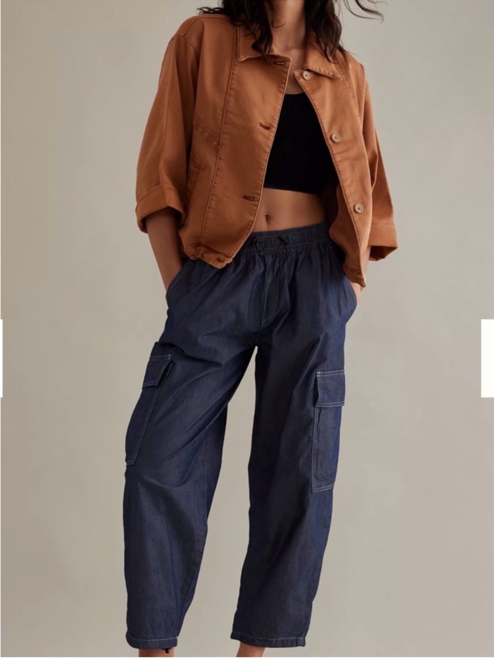 Pilcro Anthropologie Roll Sleeve Collared Bomber Jacket - Picture 3 of 5